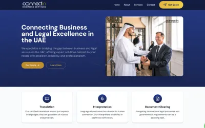 Connectin Legal landing page