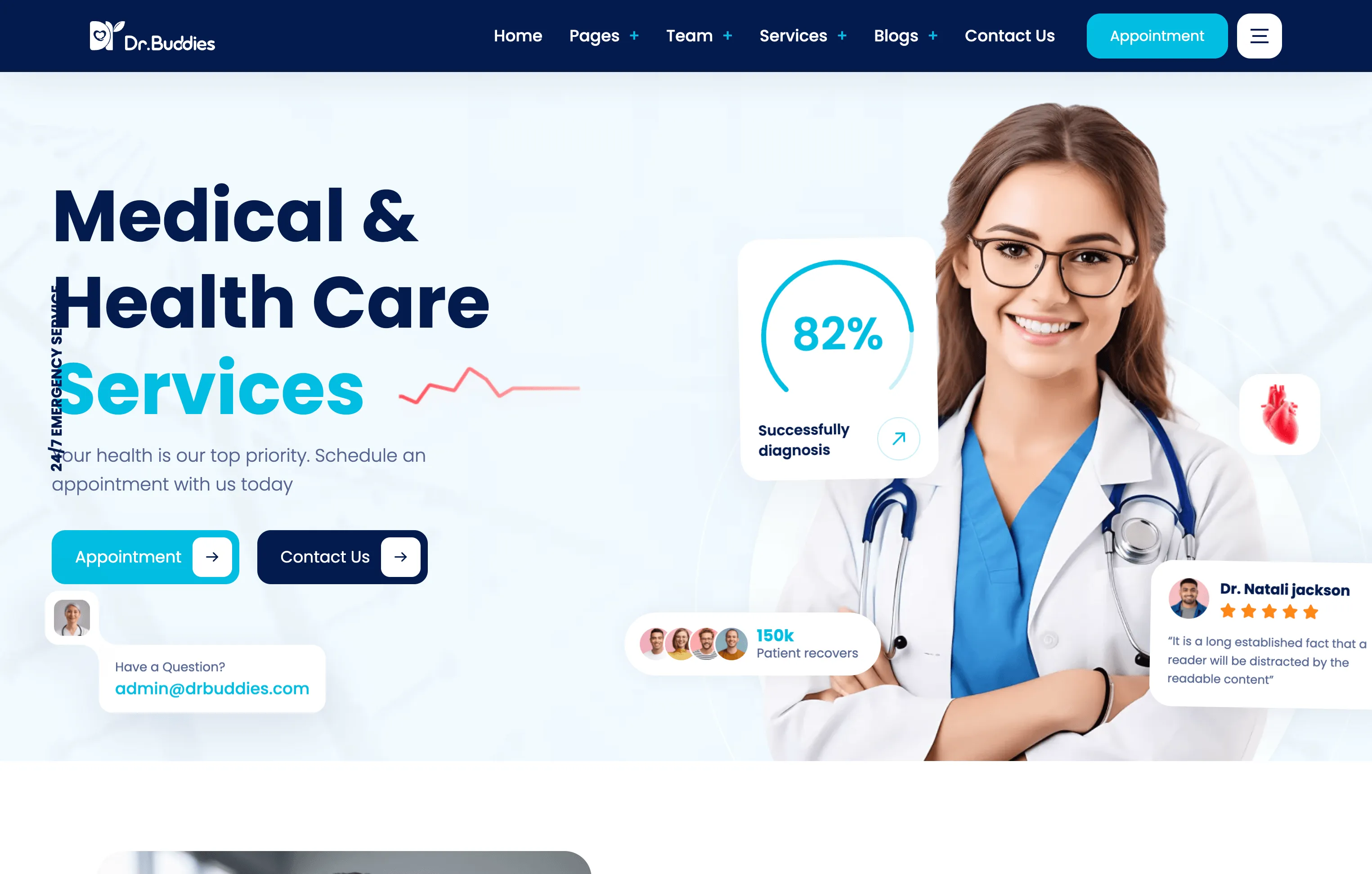 DrBuddies template preview